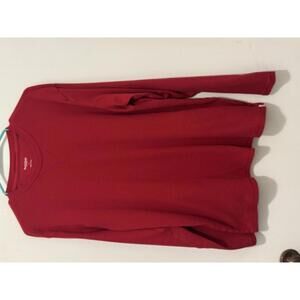 Burt's Bee Baby Men's Red Long Sleeve Thermal Shirt Size Large